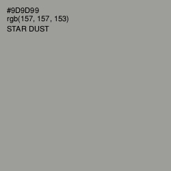 #9D9D99 - Star Dust Color Image